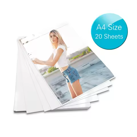 Waterproof Photo Paper Professional A4 Size 20 Sheets Glossy Photo Paper Compatible With Canon Epson