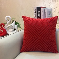 30x50cm/45x45cm/55x55cm Double-sides Geometric Pillow Case Chenille Cushion Cover Grey Yellow Purple