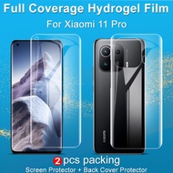 Imak Xiaomi Mi 11 Pro Full Cover Screen Protector Xiomi Mi11 Pro Soft Clear Rear Back Hydrogel Film
