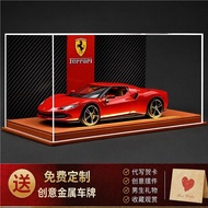 Ferrari 1: 18 Ferrari 296GTB F80 Alloy Sports Car Model Simulation Car Model Collector's Edition Orn