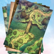 [Board Game Running Group Map] Dungeons and Dragons DND Running Group TRPG Universal Map Rewritable 