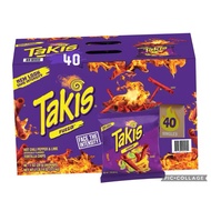 Barcel Takis Fuego Hot Chilli And Lime Flavored Spicy Tortilla Chips, 40pkts(Ready Stock)