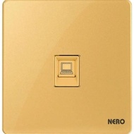 CAT6 NERO PRECIOSA GOLD DATA OUTLET CAT6 DATA OUTLET/ READY TO SHIP
