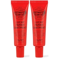 LucasPapawOintment15gTubeswithLipApplior—2Pack—FermentedPapayaLipBalmforDry,ChappedLips,PocketSize,M