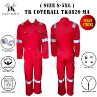 TK COVERALL WITH BUTTON 8820 - MAROON