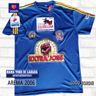 LOGO BORDIR KAOS JERSEY AREMA KLASIK 2006 2007 LIGA DJARUM HOME BIRU AREMAFASHION