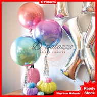 22 inch 4D Balloon Orbz Balloon Ombre Balloons Sphere Foil Balloon Large Round Party Decor