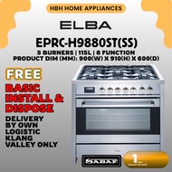 [Delivery Within 5 Days] Elba Professional Range Cooker EPRC-H9880ST(SS) | 115L | 3.7KW | Safety Val
