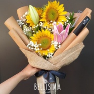 Buket bunga matahari asli, buket bunga segar florist bogor