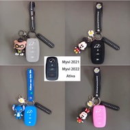 New Perodua 2021 2022 MYVI Car Key Cover Cartoon TUP Cover Silicone Keyless Key Cover for MYVI BEZZA