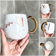 Taiwan Starbucks 2023 New Year Spring Festival Year of the Rabbit Zodiac Cup Platinum Lucky Rabbit Welcome Ceramic Cup Mug Water Cup