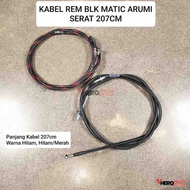 MERAH ARUMI AUTOMATIC MOTORCYCLE REAR BRAKE CABLE FIBER MODEL 185cm; 207cm BLACK RED - BLACK COLOR