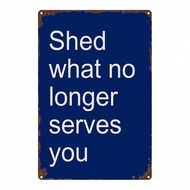 CIFbuy 2D Flat Metal Sign Shed 8x12 Inch Wall Art Home Decor