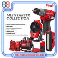 MILWAUKEE M12 STARTER COLLECTION COMBO  M12 FPD2-0 +  AF-0 + PAL-0 + 48-22-8321N + 4932-4920-04 [2.5