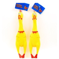 GKIDS Funny 1 pc Shrilling Chicken 41cm Kids Toy - Rubber Squeeze Screaming Sound Making Chicken, Pe