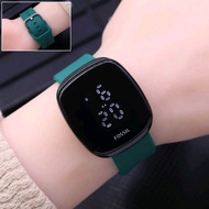 Jam tangan Wanita LED Fossil Touchscreen Strap Karet