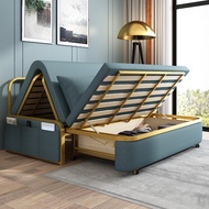Foldable Storage Bed Multifunctional Sofa Bed Dual-purpose Foldable Double Single Modern Small Apartment Fabric Sofa Furniture