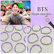 BTS Inspired Purple Bracelet | Beaded ARMY Accessory