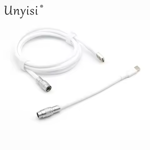 Paracord and PET Double Sleeved USB-A to USB-C Type-C Cable for Mechanical Keyboard With YC8 Aviator