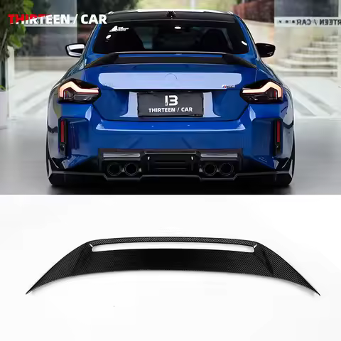 AD V2 Style Dry Carbon Fiber High Kicker Spoiler Rear Spoiler Wing for BMW G87 M2 G42 2023 up 2 Seri