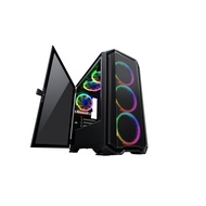 Invasion H1 Micro ATX Tower Black Gaming Casing with 4x ARGB Fan