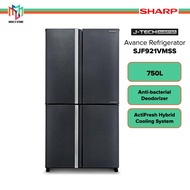 Sharp SJF921VMSS 4 Doors 750L Avance Refrigerator J-Tech Inverter Technology Fridge / Peti Sejuk