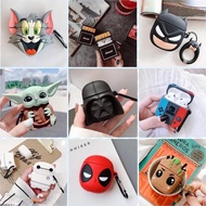 Softcase Airpods karakter Silikon Case Airpods Gen2 Gen 2 Gen1 Gen 1 3D Cartoon Pelindung Airpods Ba