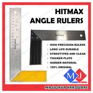 HITMAX Steel Carpenter Square Scale Ruler Try Square Pembaris Besi L Ruler T Square Ruler Siku Pemba