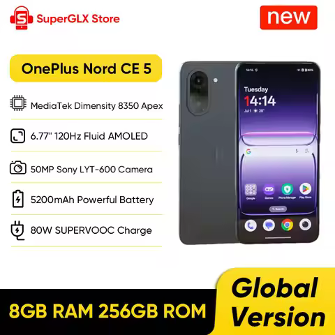 OnePlus Nord CE5 Global Version Smartphone MediaTek Dimensity 8350 Apex 50MP Sony LYT-600 Camera 520