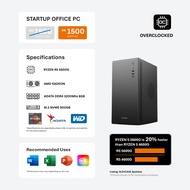 [NEW] OVERCLOCKED STARTUP OFFICE PC PACKAGE - ( RYZEN 5 5600G / AMD RADEON / 8GB RAM / 500GB SSD )