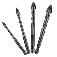 6mm/8mm/10mm/12mm Four-Flute Eccentric Drill Bit Drilling Glass Tile Hard Plastic Punching Triangle