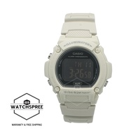 [Watchspree] Casio Unisex Digital Light Grey Resin Band Watch W219HC-8B W-219HC-8B [Also suitable for kids]