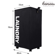 80L/96L Super Large Laundry Basket with Wheels Oxford Cloth Laundry Basket Waterproof Dirty Clothes