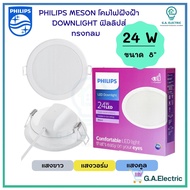 Philips Recessed Lamp DOWN LIGHT LED 24 W Finished Model 59471 Meson Size 8 Inch 24w Round Face Down