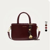 Women's square crossbody and shoulder bag, size 19cm, free charm - HT170