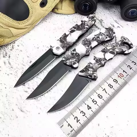 Portable stainless steel outdoor knife Fruit knife Folding knife Outdoor pocket knife Folding knife 