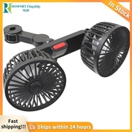 【HFM】 12 โวลต์/24 โวลต์เบาะหลังรถยนต์พัดลมระบายความร้อน USB ชาร์จรถคอคูลเลอร์หัวคู่ไฟฟ้าเบาะหลังคูลเ