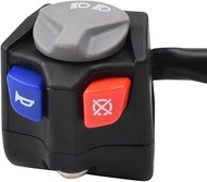 7/8" Motorcycle Handlebar Left Horn Switch High Low Beam Kill Switch Engine Stop Button Compatible w