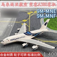 1: 400 Malaysia Airlines Airbus A380 Airliner 9M-MNF 9M-MNE Alloy Aircraft Model AV