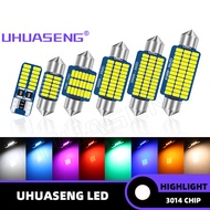 UHUASENG T10 LED Lamp Car Interior Dome Light Festoon 31mm BA9S T4W 3014 indicator trunk License Plate Tail Read Park Door 28mm 36mm 39mm W5W C5W C10W Auto Motorcycle signal Bulb