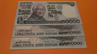 uang lama 50 ribu rupiah tahun 1995