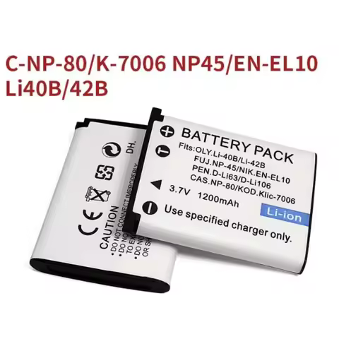3.7V 1200mAh Li-40B Li40B Li 40B Li-42B EN-EL10 EN EL10 ENEL10 NP-45 Digital Camera Battery for Olym