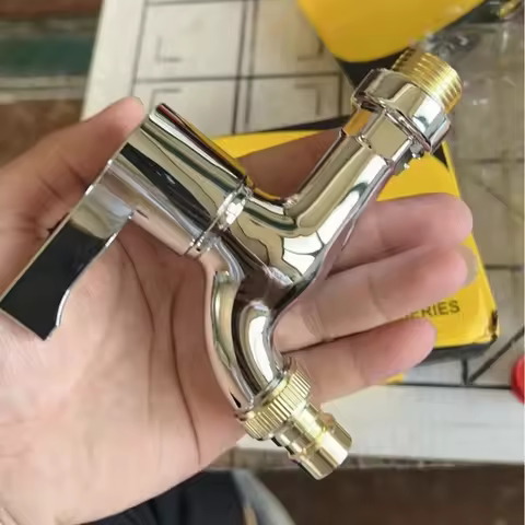 Tap Water 1/2" 4-Point Water Inlet In-Wall Plastic Faucet for Washing Machine Household Improvement