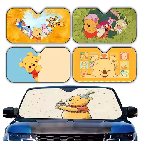 Classic Cartoon-W-wInnie The Pooh-S Kawaii Stylish And Trendy Windshield Sunshade, Car Windshield Co