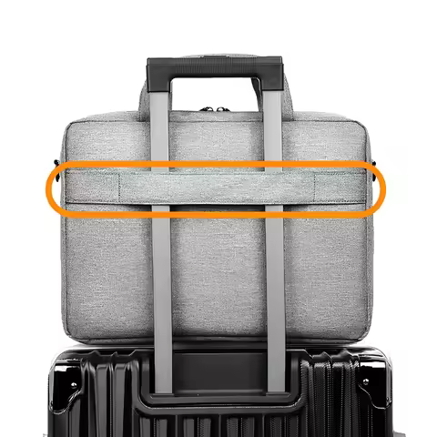 Laptop Carrying Case Shockproof Laptop Crossbody Bag Waterproof Laptop Shoulder Bag 3 Compartments L