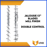 ♙ ∲ 🅸 Jalousie Frame 13 Blades for Louver Window 1 Pair
