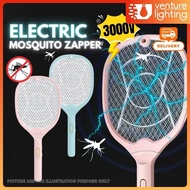 NEW DESIGN 3000V Electric Mosquito Swatter Rechargeable Mosquito Racket Insect Killer Insect Trap Mo