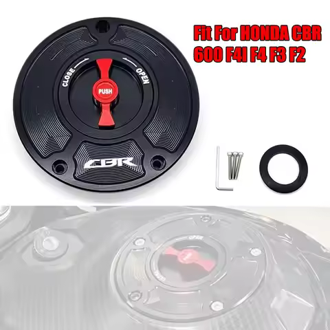 For HONDA CBR 600 F4I F4 F3 F2 Motorcycle New CNC Aluminum Fuel Gas CAPS Tank Cap tanks Cover With R