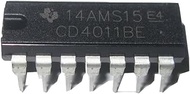 Texas Instruments CD4011BE ICs and Semiconductors, Quad 2-Input NAND Gate, 14 Pin, CMOS, 4 Element,