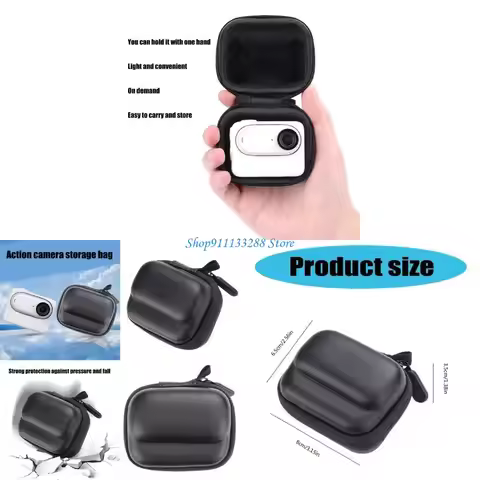 G88D Carrying Bag for 360 GO 3/GO 3S, Crushes Resistant Small Camera Holder